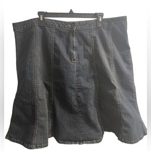 Vintage Lane Bryant Tulip Flare Jean Skirt Sz 26